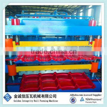 glazed metal roof tile Nigeria Hot Sale Villa roll forming machine for roof tile