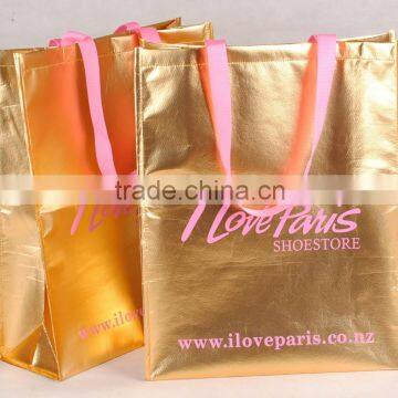 Custom Promotional Gift metallic non woven shopper bag