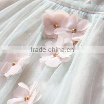 High Quality Cotton Lining Tulle Layered Flower Girl Dress photo-3