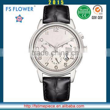 FS FLOWER - High Qualiy Watch Mens Day/Week Japan Movement Quartz Watch Factory Directly Supplying Completed Watch