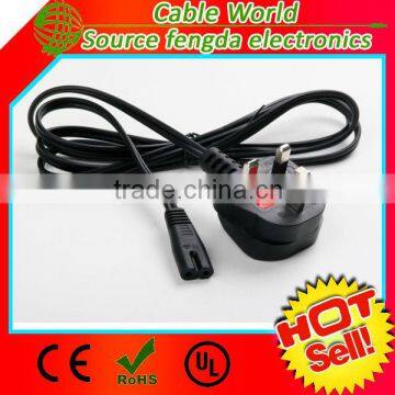 UK AC Power Cable BS1363 to IEC C7 250V 13A