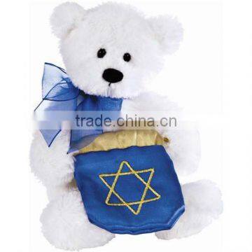 soft white christmas teddy bear plush toy