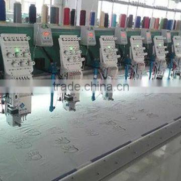 9 needles 12 heads high speed flat computerized laser embroidery machine