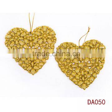 Cheap Love Heart gold Pendant plastic parts