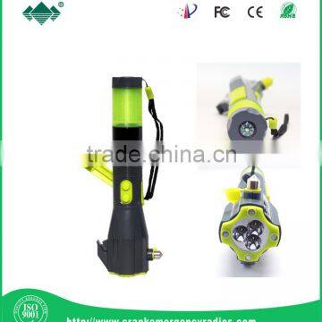 Crank Powered Car Hammer With Bright Torch + Compass