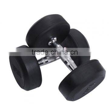 High Quality Crossfit Fixed Round Rubber Dumbbell photo-4