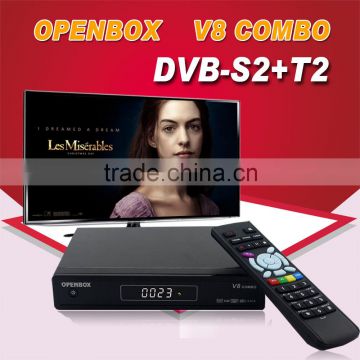 Wholesale Combo Receiver DVB S2 / T2 TV Box V8 10000 Channels TV Radio Promgrams IPTV PVR Twin Protocol Cccam Newcam CAS via USB