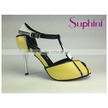 Suphini Woman High Heel Tango Shoes, 3.5 inch Thin Heel Tango Dance Shoes