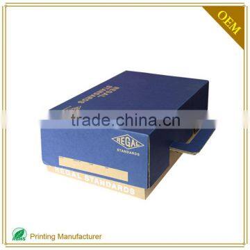 Blue Shoe Packaging Box Template Display Corrugated Paper Custom Logo