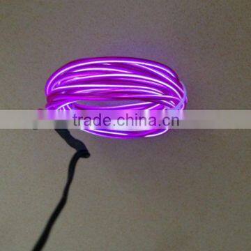 attractive el hard wire/rigid el wire with purple color ,can bent into any shapes and logo