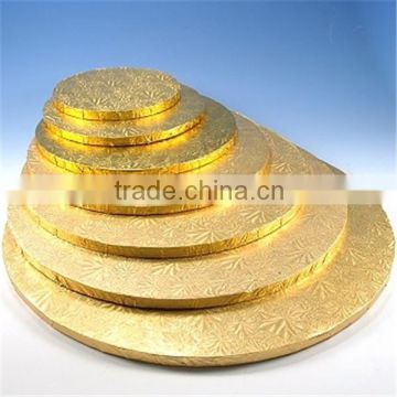 Bespoke Corrugated Gold Round Cake board Paper Wholesale