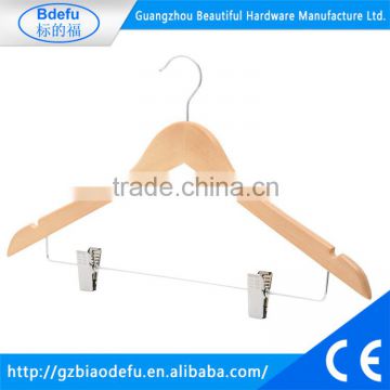 Customed logoLuxury Shaped Wooden Hanger , wooden clothes hanger