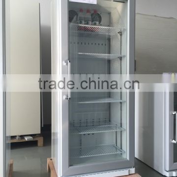 260L glass door 2 to 8 pharmacy refrigerator , laboratory refrigerator , medical refrigerator