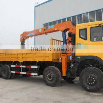 mini telescopic crane on truck, SQ8S4, truck mounted crane with hydraulic boom