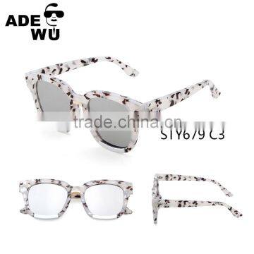 ADE WU Men Women Sunglasses Classic Men Retro Rivet Shades Brand Designer Sun glasses UV400