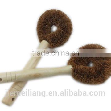 JML9044 wooden handle coconut brush for brush pot