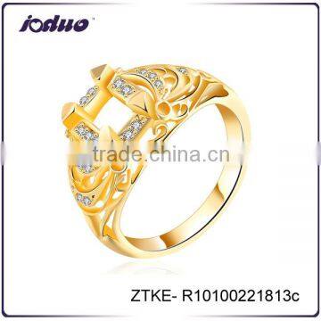 Fashion Copper Material Charm Crystal Ring Wholesale