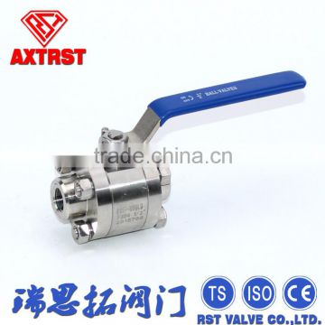 Wenzhou 3PC Water Key Lock Thread Forged Steel Floating Ball Valve