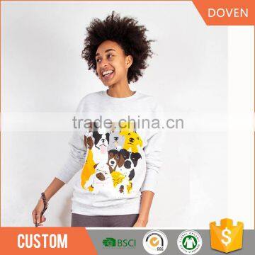 custom logo crewneck pullover sweatshirts multi color