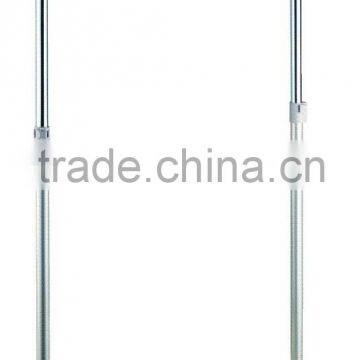 Single pole with bottom shelf adjustable cloth garment display rack