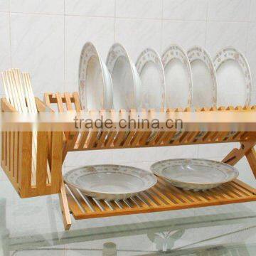 Bamboo Folding Dish Racks