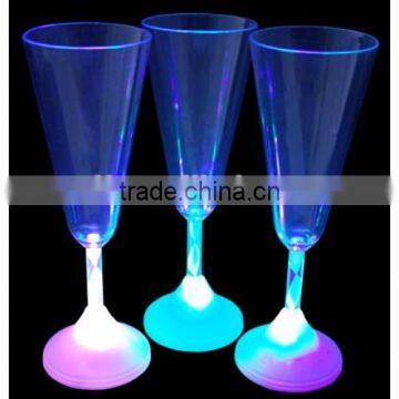 plastic high quality Led champagne glass and led light up champagne glasses