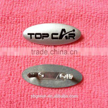 Luxurious metal car tag with back clutch