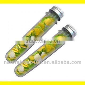 10g paper perfumed soap into the test- tube
