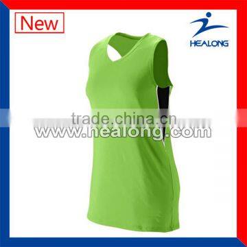 hot sale women sleeveless acid green beach volleyball jerseys