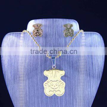 lovely jewelry sets with bear earrings and bear pendants jewelry sets