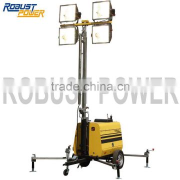 DIESEL LIGHT TOWER & TRAILER WITH (4) 1500 WATTS LIGHTS