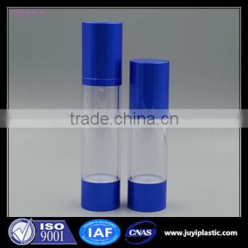 120ml blue round personal care makeup vacuum bottle cosmetic airless bottle