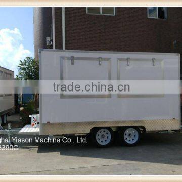 YS-FB390C White mobile street food van mobile coffee van
