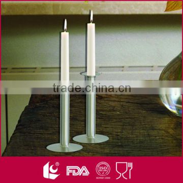 Elegant sliver metal candlestick holder for home decoration