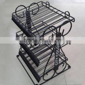 2015 new kind retail table top wire nail polish display rack