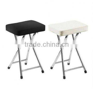 Folding Stool With Padded Seat And Chrome Finish Base New In Two Colour