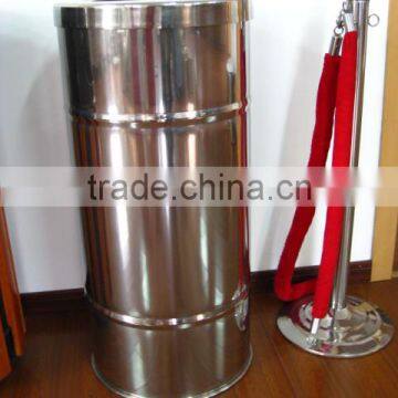 stainless steel rubbish bin