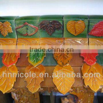 Chinese ceramic ecological leaf shape roof