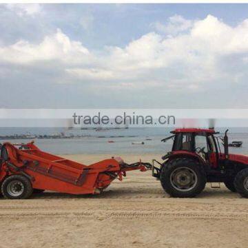 good quality beach sand cleaner, beach cleaning machine, beach sweeper drived by tractor