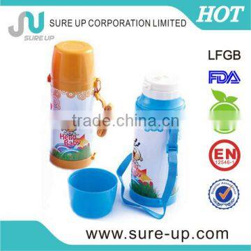 2014Funny children baby double wall vacuum glass inner flask milk bottle