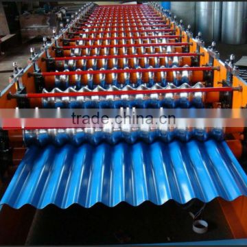 Colorful corrugated steel plate