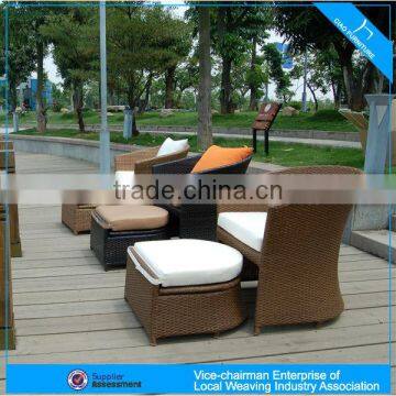 Hot Sell Leisure Garden Wicker Chair With Ottoman