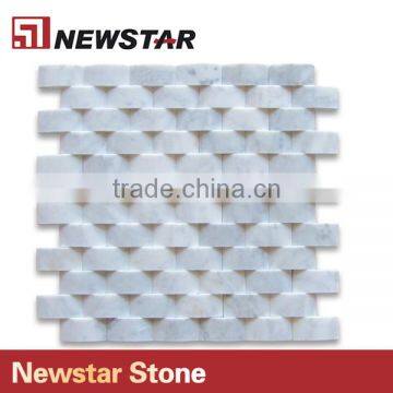 Newstar Natural White Carrara 3D Cambered Wall Decoration Mosaic photo-2