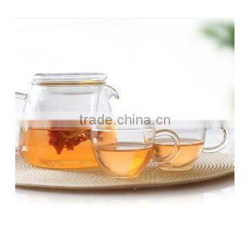 Haonai wholesale clear glass tea set