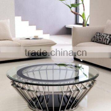 C151 Modern Design Stainless Steel Marble Coffee Table photo-2