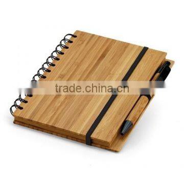 Promotional wooden notebook with ballpoint pen