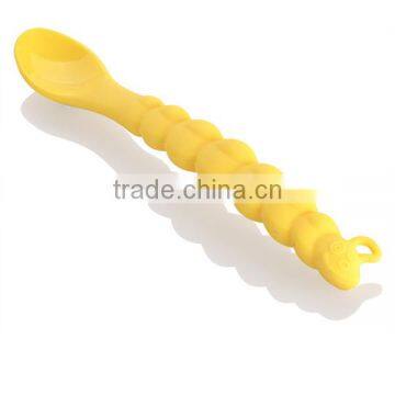 2014 New Arrival Caterpillar Shaped Silicone Baby Spoon