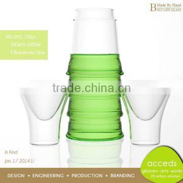 Heat Resistant Handcrafted Pyrex Water Glass Pitcher Wholesale photo-4