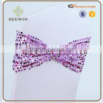 Cheap Sequin Chair Cover Chair Sashes photo-4