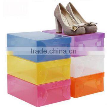 Wholesale trasparent clear plastic storage shoe box / Plastic PP shoe box